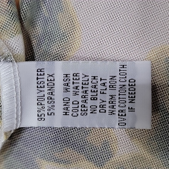 Mishca Size S Lemon / Citrus Babydoll Style Blouse, Sheer, Bell Sleeve, EUC - Picture 12 of 12